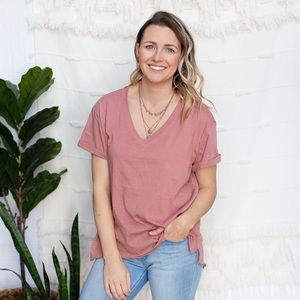 Marsala basic T shirt